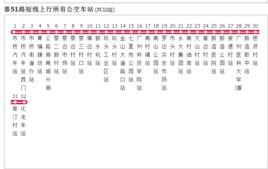 廣州公交番51路短線