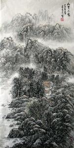 山里人家 牟克民 68x136cm