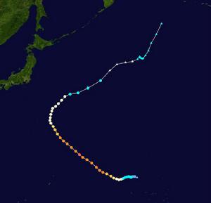 2015年第16號颱風“艾莎尼”路徑圖