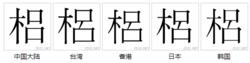 梠字形對比