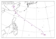 超強颱風尼伯特 路徑圖（JMA）
