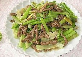 鹹菜西芹炒牛肉