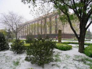 雪後圖書館外觀