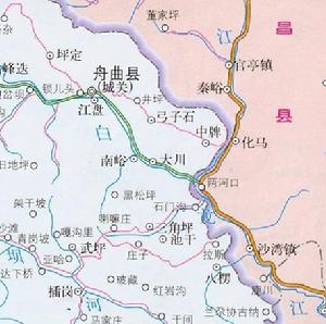 大川鎮位於舟曲縣城東南部，距縣城12公里處。