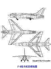 F-8戰鬥機四視線圖