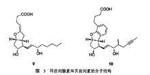 環前列腺素和貝前列素的分子結構