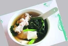 豆腐筒蒿魚腩湯