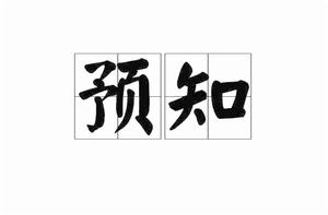 預知[漢語詞語]