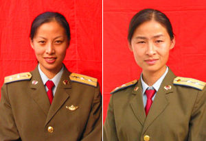 王亞平（左）與另一位候選者劉洋（右）