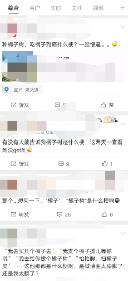 網友問橘子梗