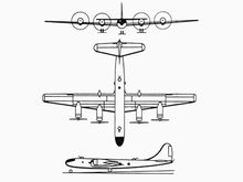 圖-4轟炸機三視圖