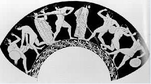 古代雅典陶器上描繪的體育教育的情景