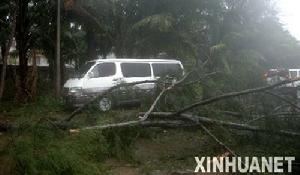 今年第一號颱風“浣熊”登入海南