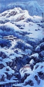 趙春秋作品 醉歸踏積雪 月明照寒山