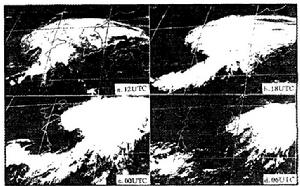 圖51988年5月6日12UTC～7日06UTC期間每6h間隔GMSIR雲圖