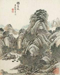 《清唐岱山水圖》