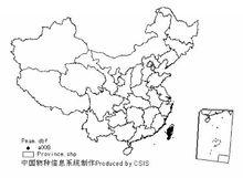 台灣猴分布示意圖－CSIC