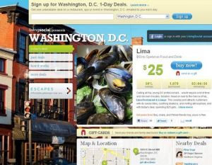 美國第二大團購網站Livingsocial首頁