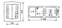 圖2 國外綜合管溝斷面圖(二)(單位mm)