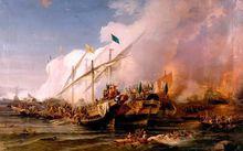 普雷韋扎海戰的油畫