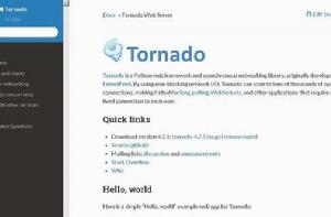 Tornado[python的web框架]