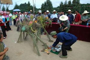 （圖）彝族“草馬節”祭祀