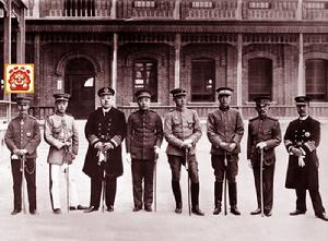宗社黨最後一屆領導班子成員：左起-蔭昌、載振、載洵、鐵良、載濤、載潤等