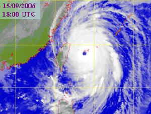 颱風珊珊的衛星圖