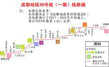 成都捷運30號線（1期）線路示意圖