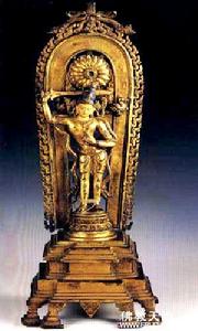 文殊菩薩鎏金銅像