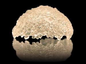 由麻省理工學院—哈佛大學健康科學與技術系打造的聚合物立方體的半球。