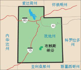 布賴斯峽谷國家公園方點陣圖