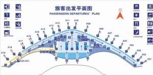 機場出發大廳示意圖