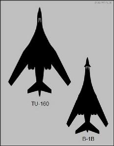 B1B與Tu-160投影對比