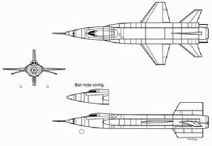 美國X-15驗證機三視圖