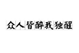 眾人皆醉我獨醒[詩詞]