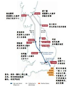 HS2線路示意圖