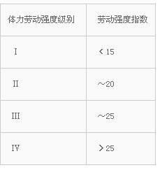 體力勞動強度分級