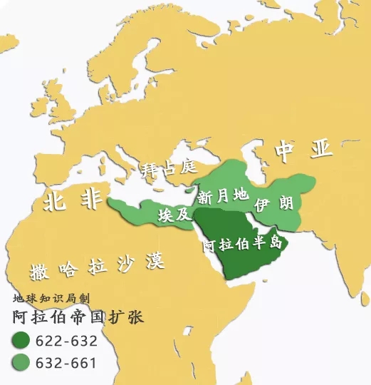 這一波擴張奠定了阿拉伯作為一個文明的地理基礎