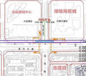 市行政中心站位置及結構