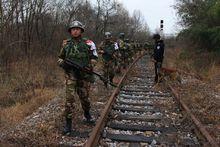 南京武警官兵在城東北地區山林中搜捕嫌疑人