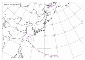 超強颱風泰利 路徑圖（JMA）