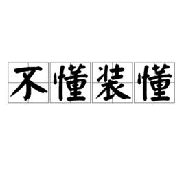 不懂裝懂[漢語成語]