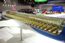 C919高密度客艙布局客機模型亮相北京航展 