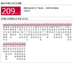 佛山公交209路