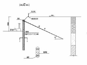 扁樁支護剖面圖