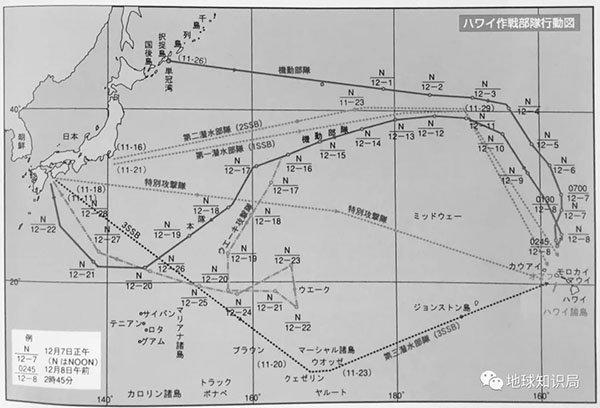 機動部隊航跡圖