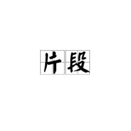 片段[詞語]