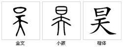 “昊”字源演變