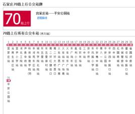 石家莊公交70路